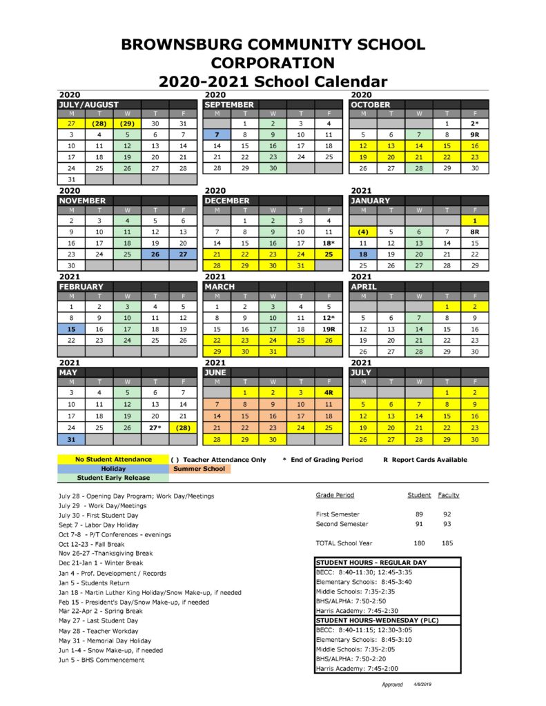 Bcsc Calendar 2021 | Calendar 2021