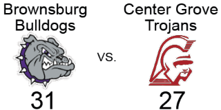 Brownsburg Wins 31-27 Over Center Grove