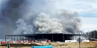 Construction Fire Ronald Reagan Pkwy & Connector Road