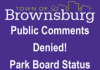 Comments Denied! Park Board Status