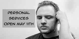 Personal Services Available – May 11th